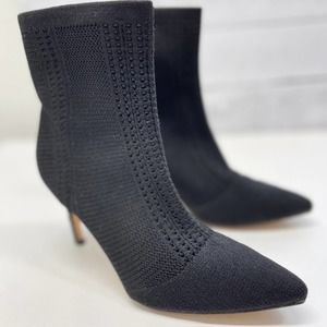 Catherine Malandrino Size 8 Black Dnonito Knit Sock Booties
